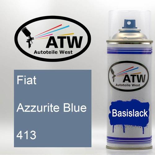 Fiat, Azzurite Blue, 413: 400ml Sprühdose, von ATW Autoteile West.